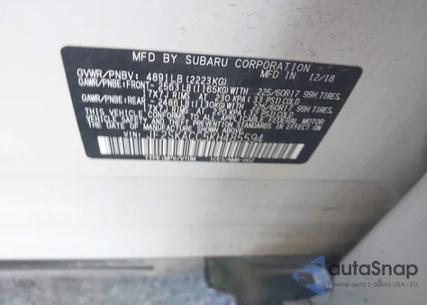 2019 Subaru Forester from USA, damaged, VIN JF2SKACC5KH485594